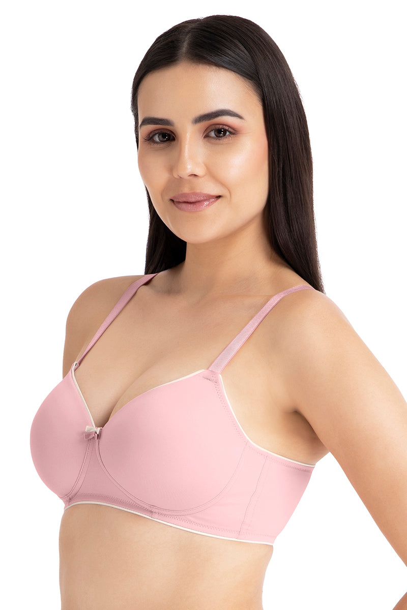 Casual Chic Solid Padded Non-Wired T-Shirt Bra view 3