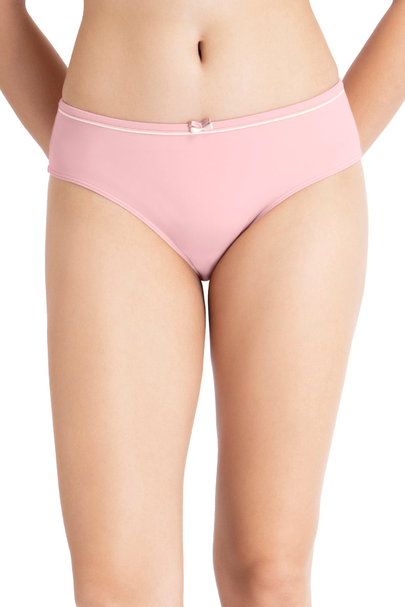 Casual Chic Three-Fourth Coverage Low Rise Bikini Panty – Bridal Rose-Angel Wing