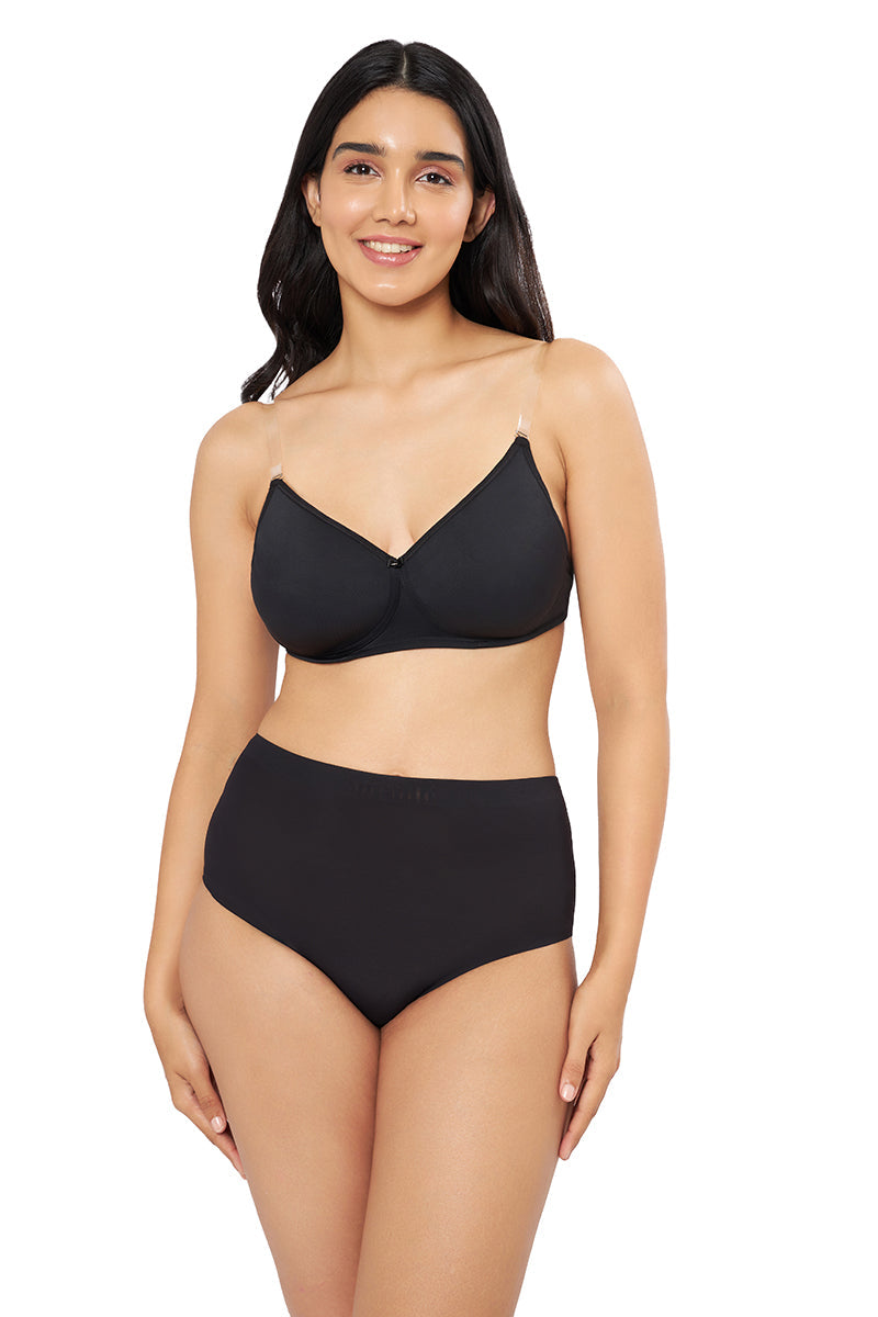 Classic Backless Padded & Non-wired Bra – Black