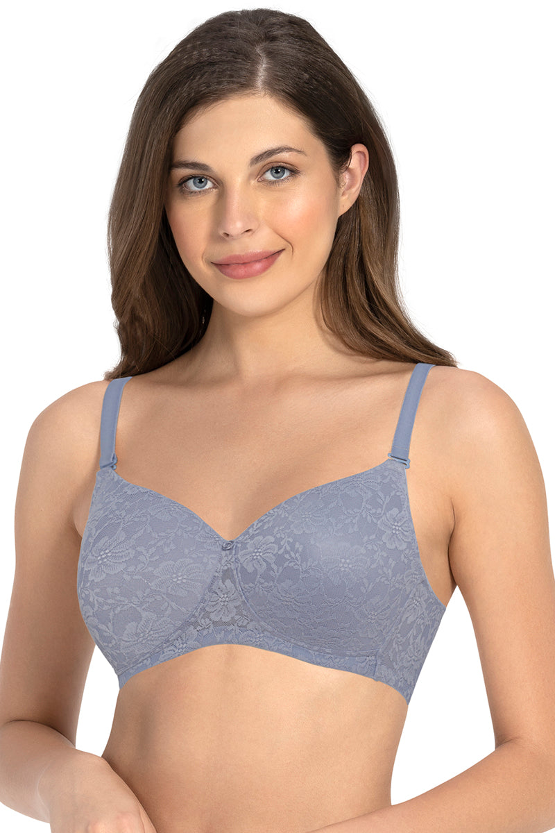 Floral Romance Non Wired Lightly Padded Non-Wired Full Coverage Bra  – Tempest Lace